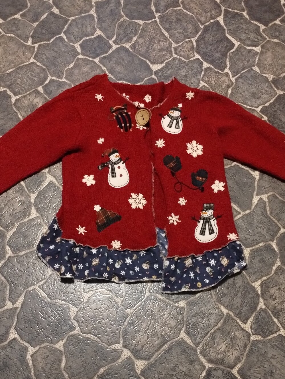 Croft & Barrow women's red Christmas silk & wool blend sweater VINTAGE